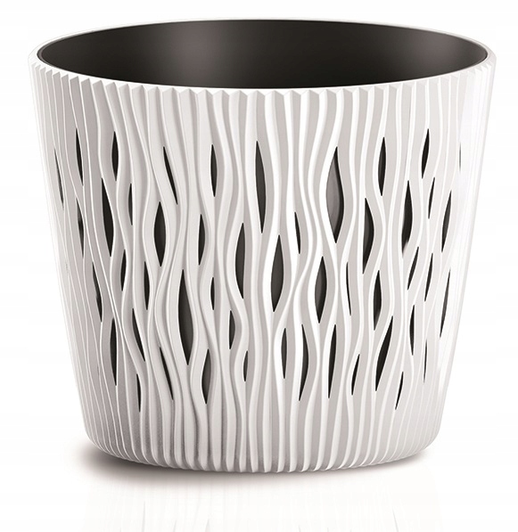 

Doniczka Sandy Round DSR190 Biała Wkład