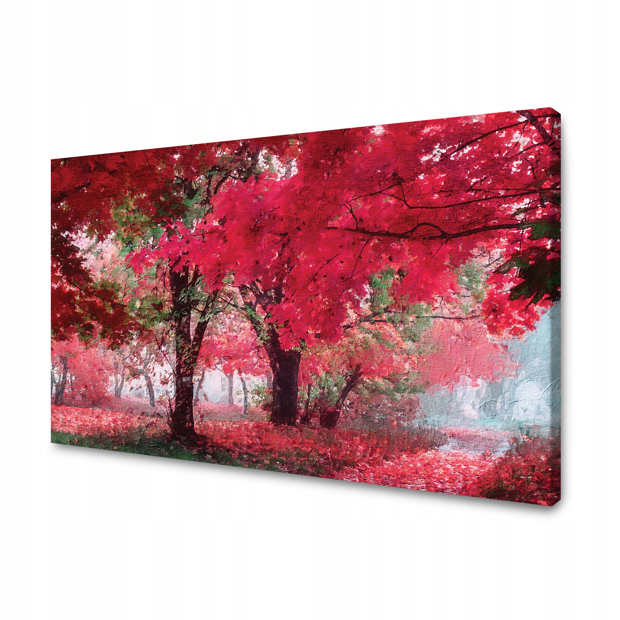 Obraz na plátně Růžové listy Stromy Umění 90x60 cm