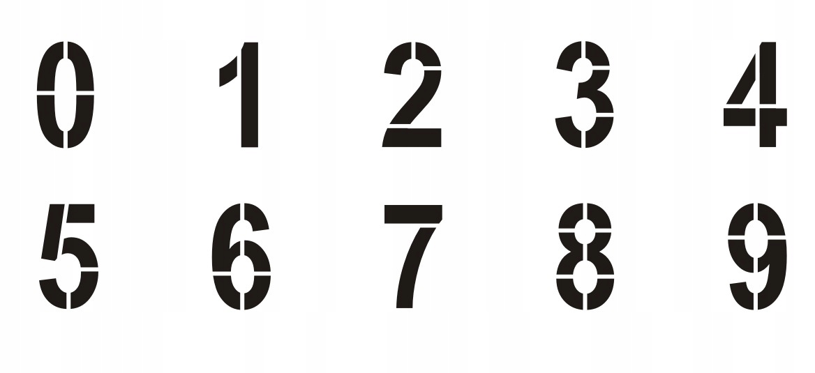 

Szablon malarski wielorazowy zestaw Cyfry 10 cm