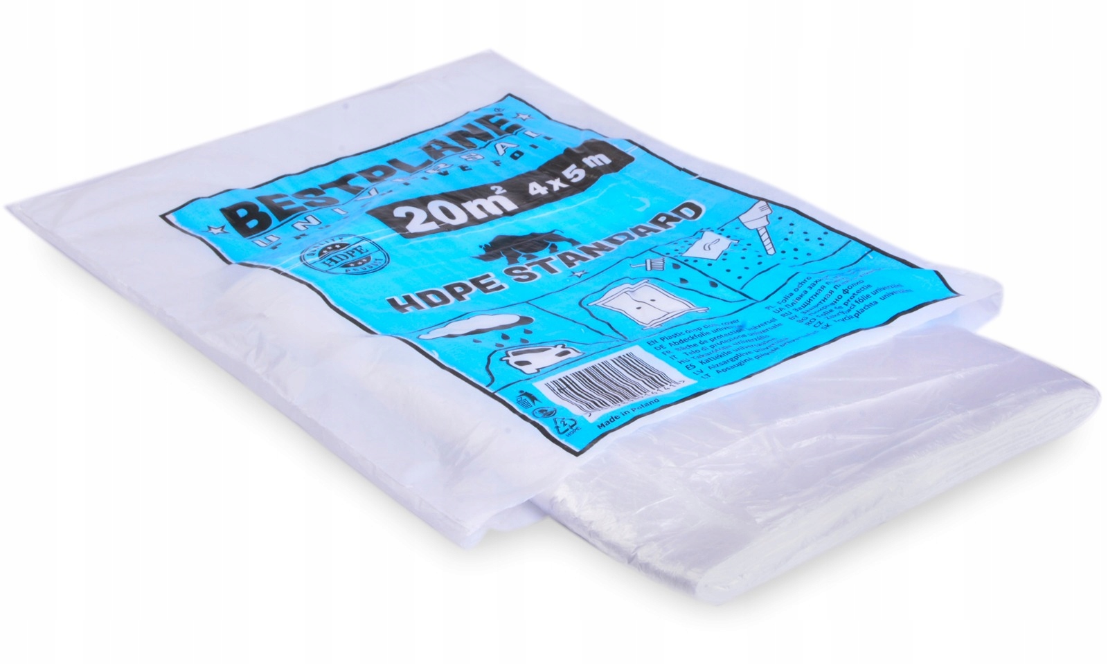 FOLIA MALARSKA BUDOWLANA UNIWERSALNA 4X5 20M2 Marka inna