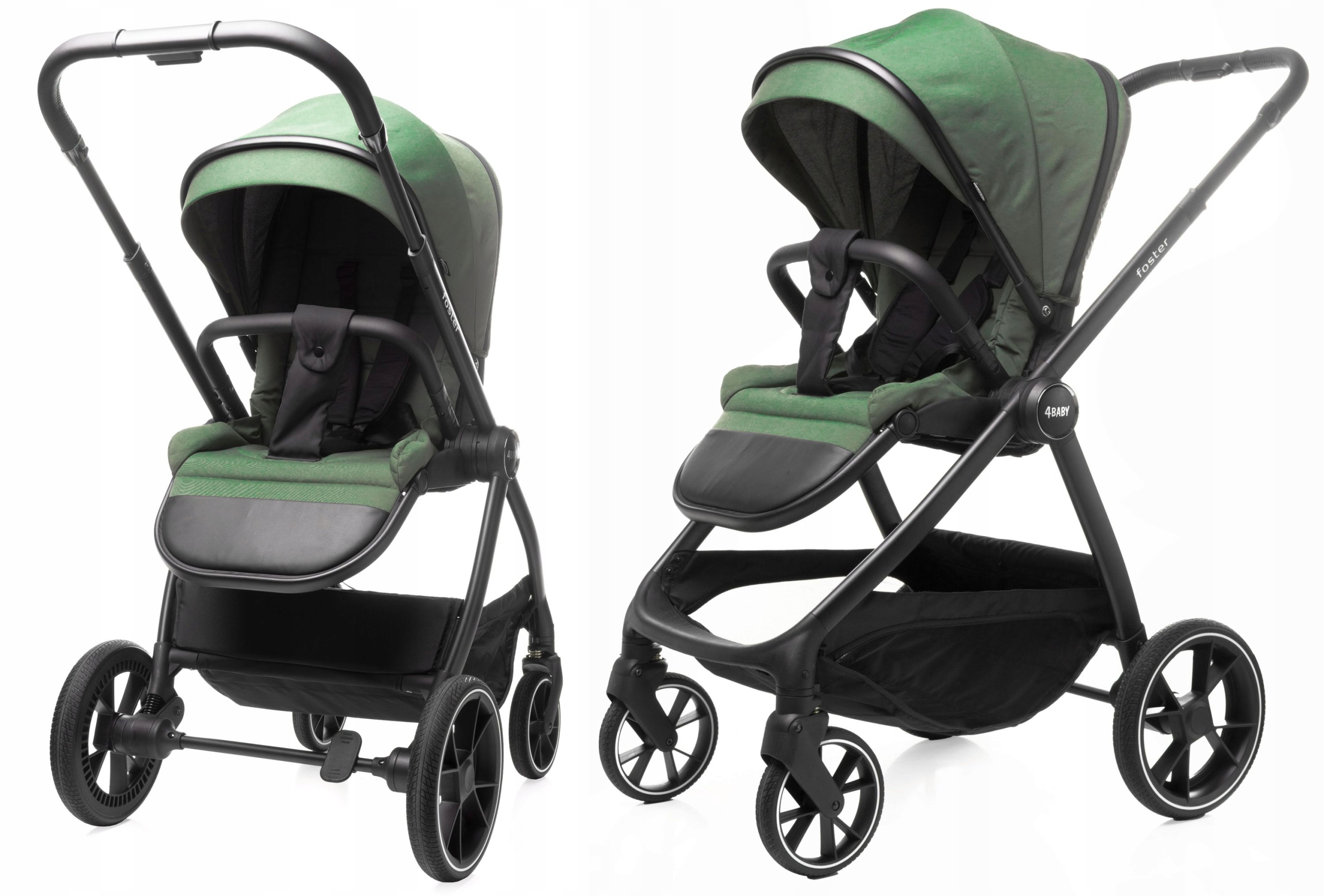 Wózek Spacerowy 4BABY Foster Przekładane Siedzisko Do 22KG Aluminiowy