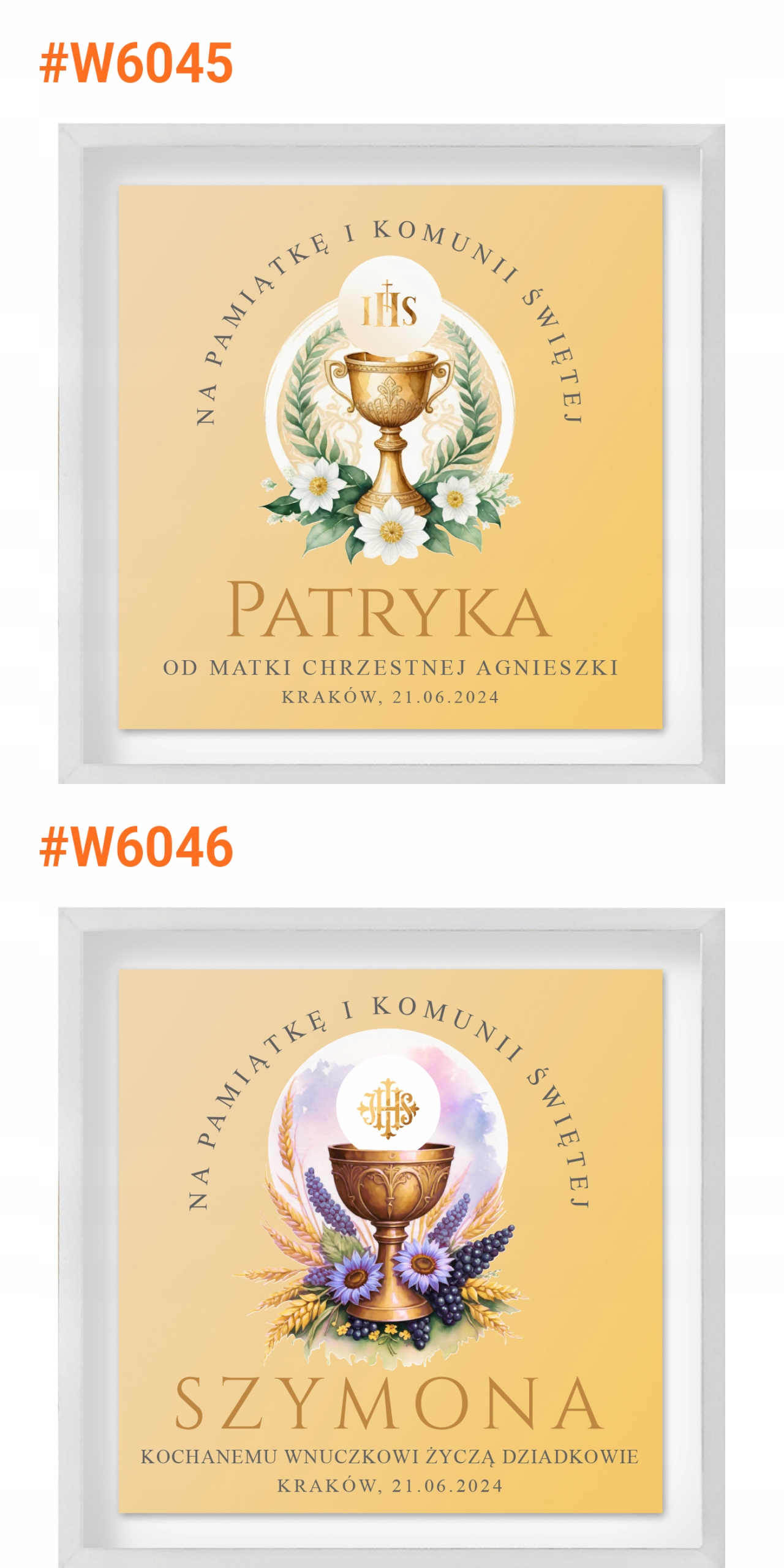 Złoty Łańcuszek Krzyżyk Prezent Komunia Pamiątka Komunii Świętej + Grawer Motyw Krzyżyk