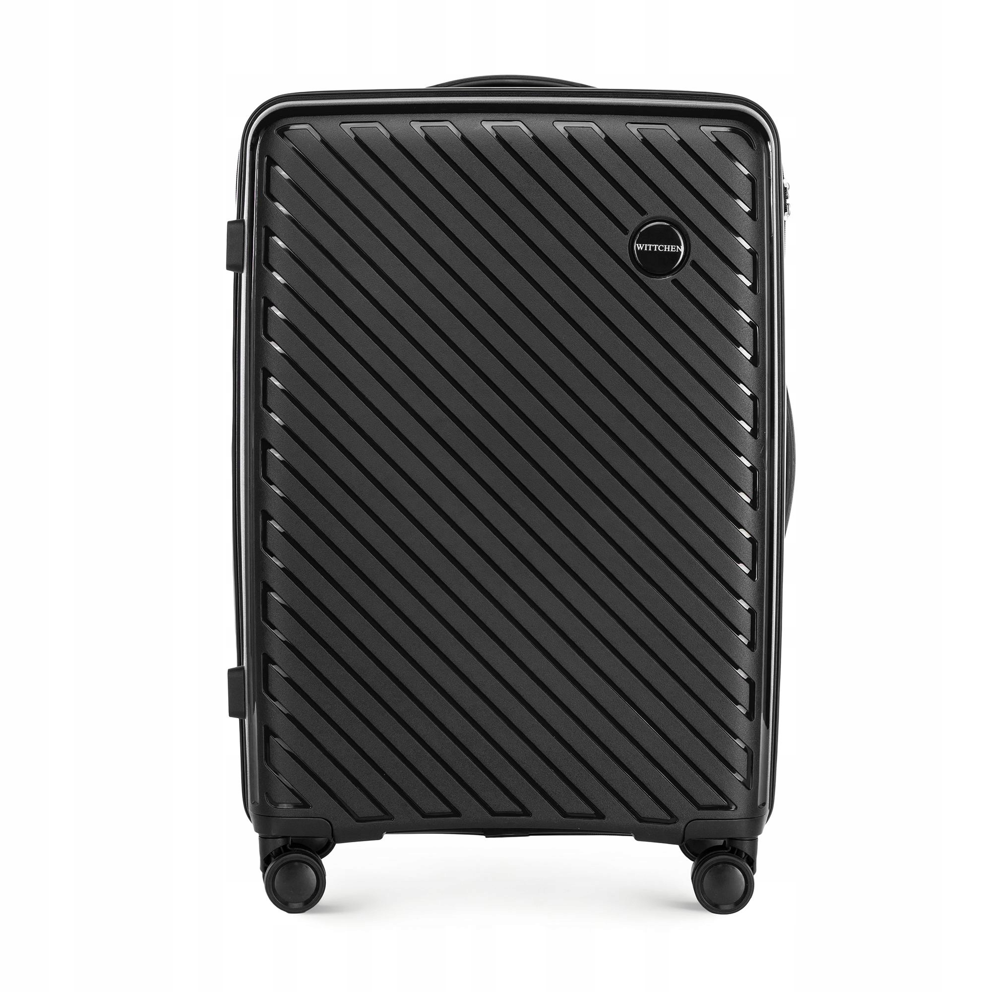 Walizka Wittchen 56-3T-202-10 Czarny Średnia Polipropylen 66/46/26 CM 64L