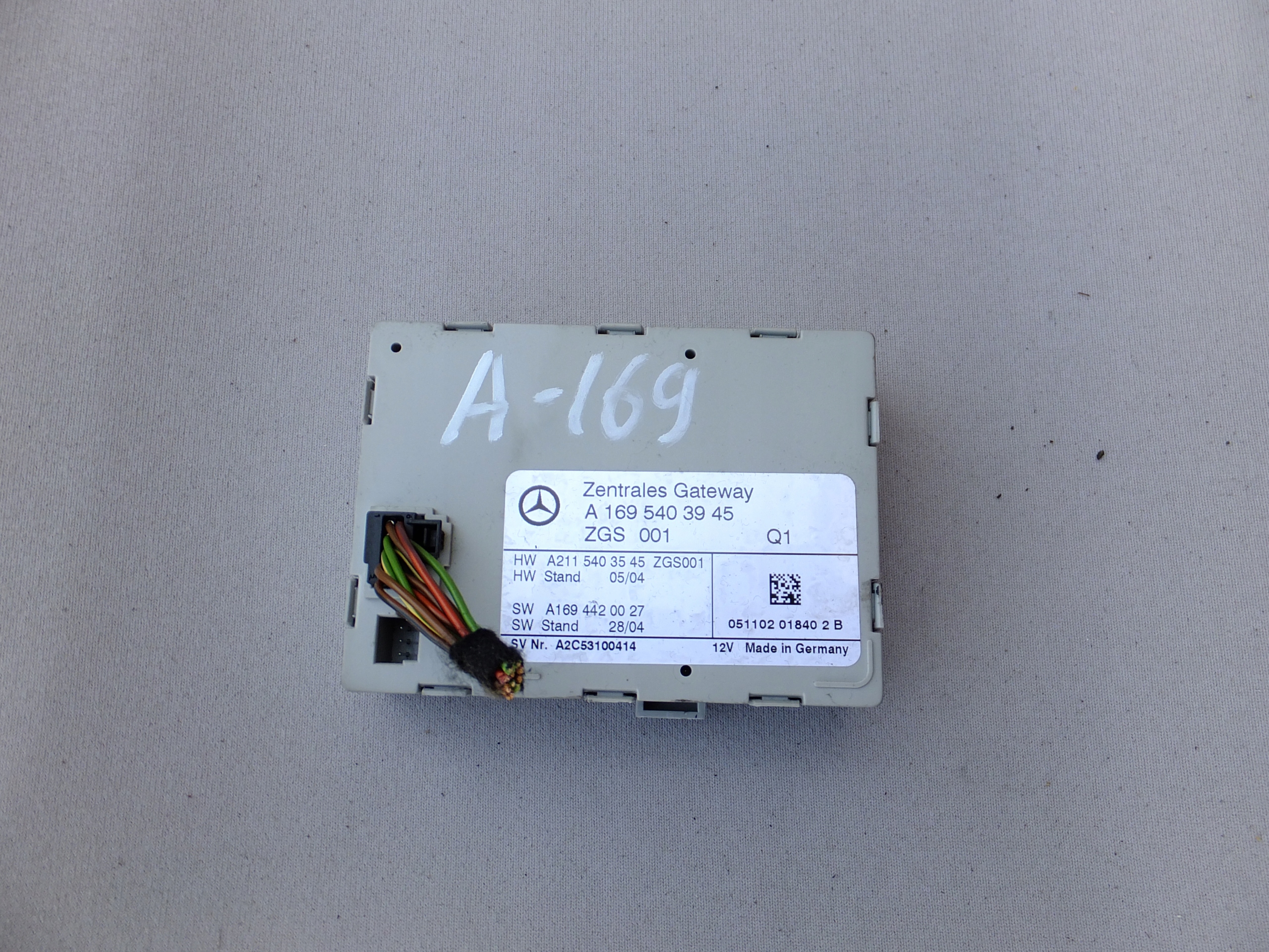 module control unit gateway mercedes w169 A1695403945