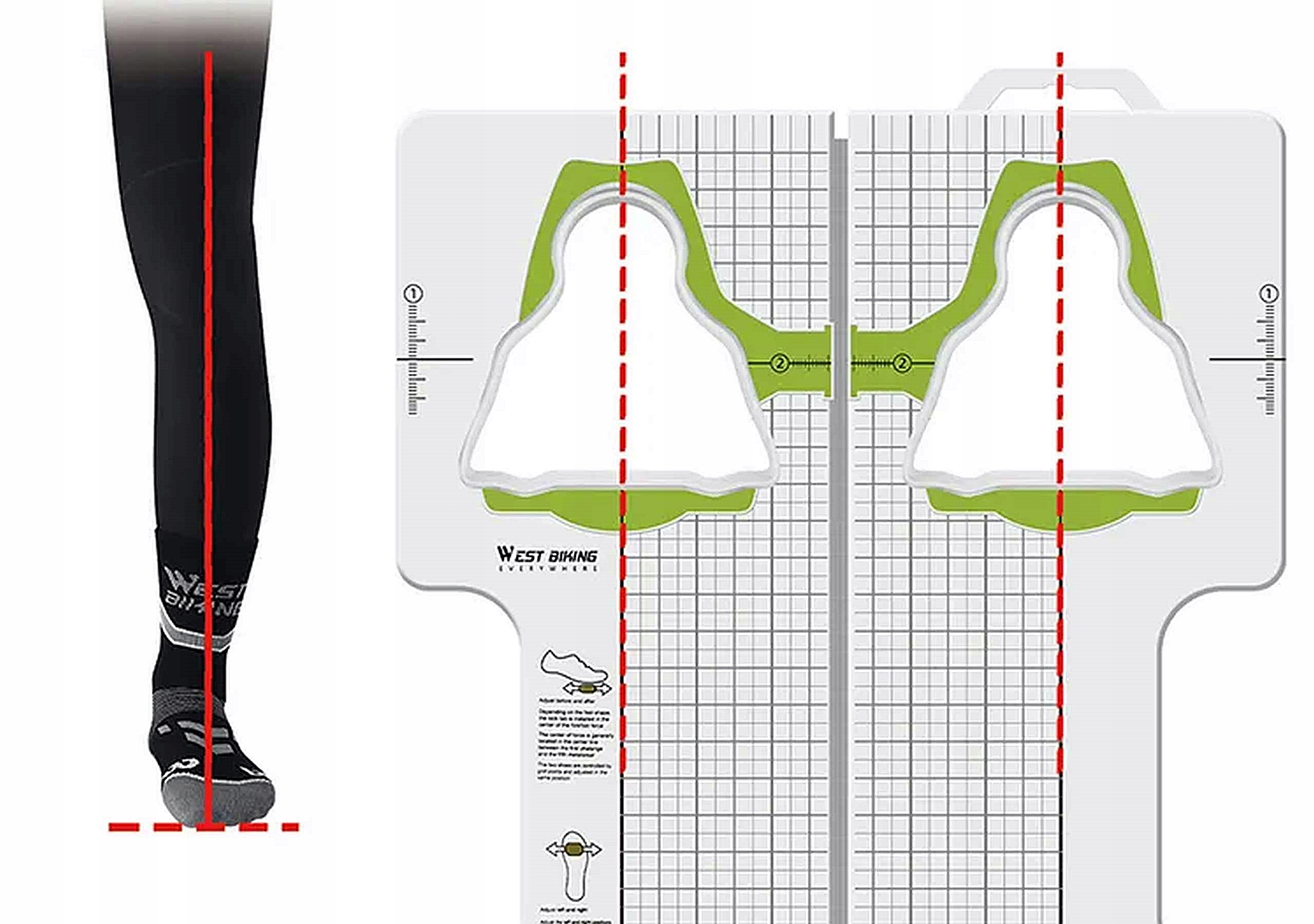 Westbiking Szablon do Ustawiania Bloków w Butach system Shimano Spd Sl