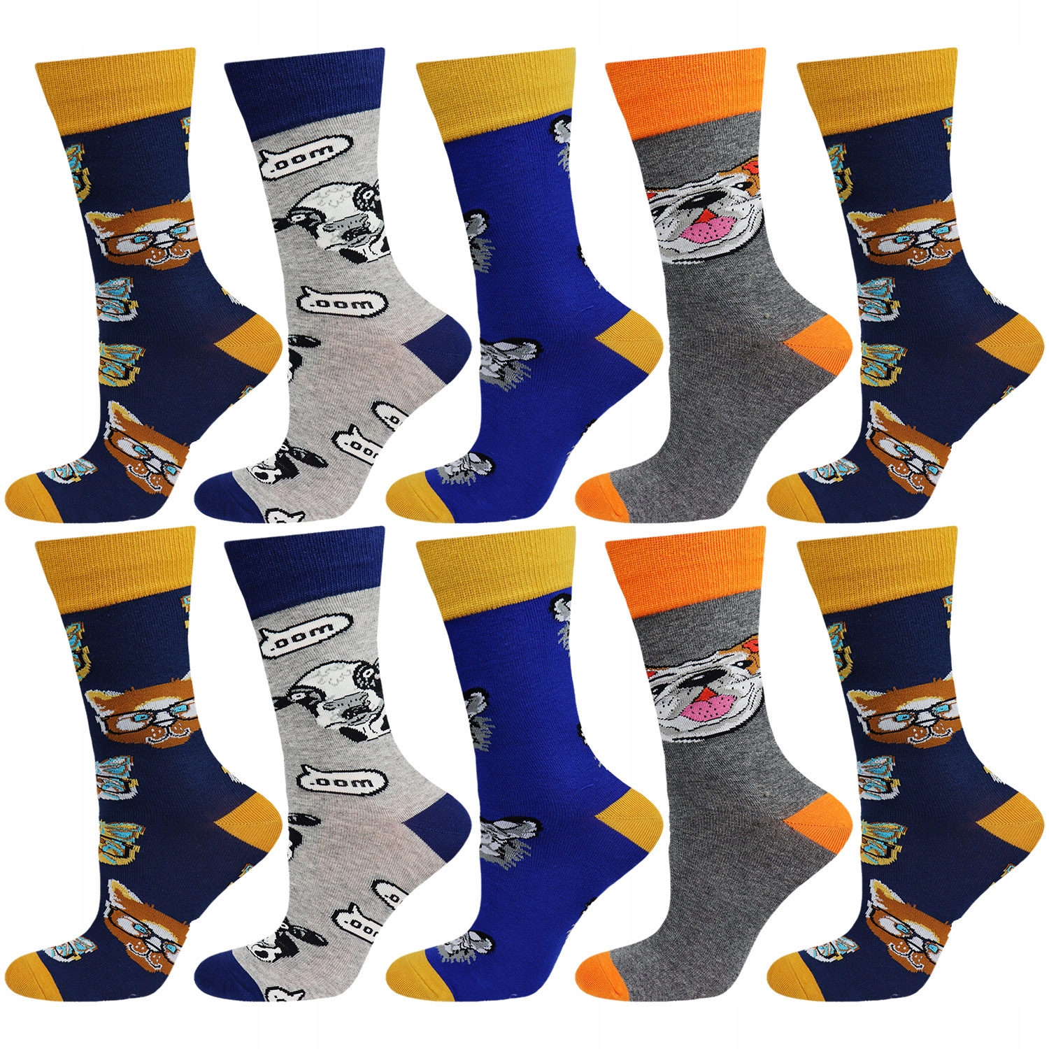 

5x skarpety kolorowe wesołe śmieszne skarpetki