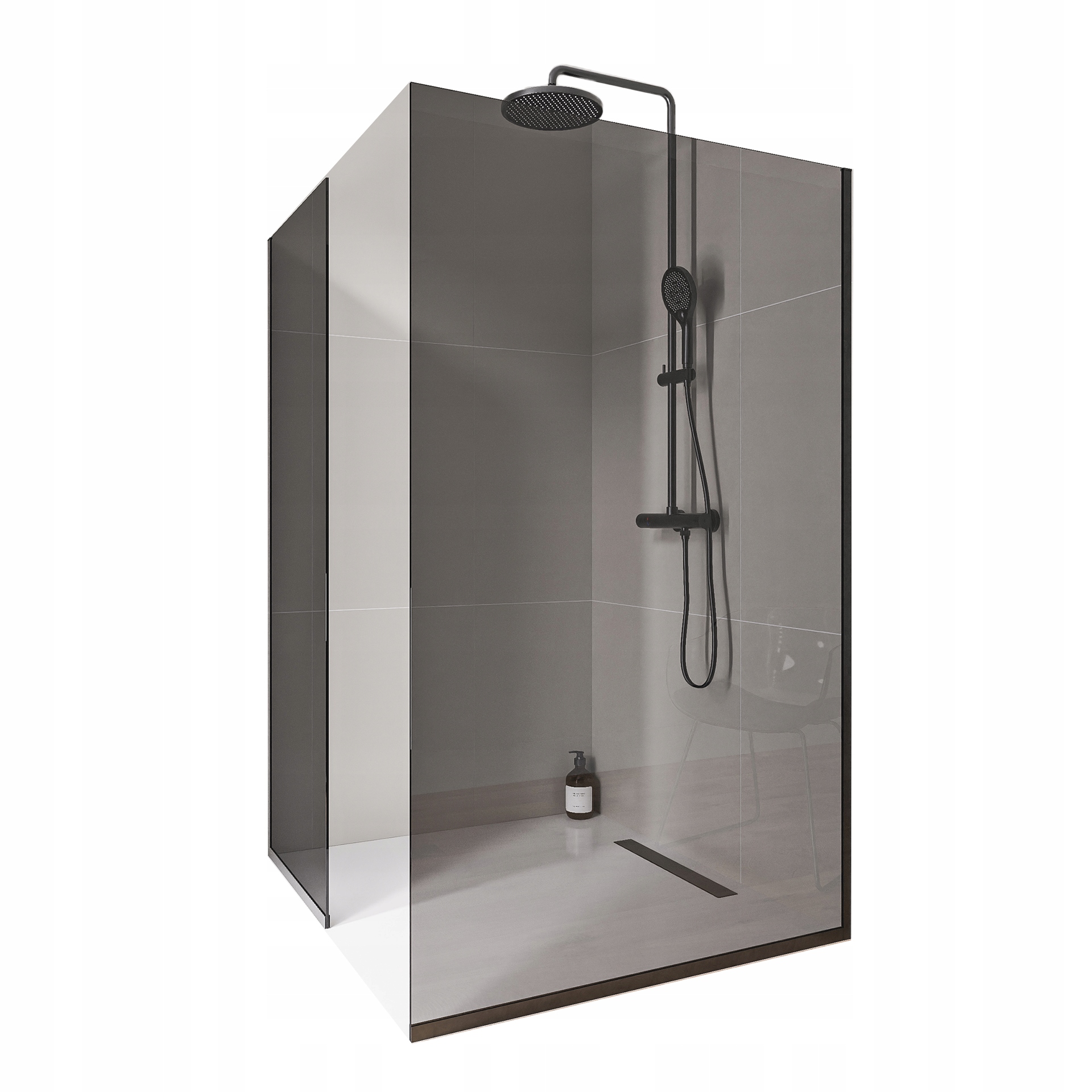 Kabina prysznicowa Walk-In EX102 2 ścianki i profil podłogowy 130x70cm