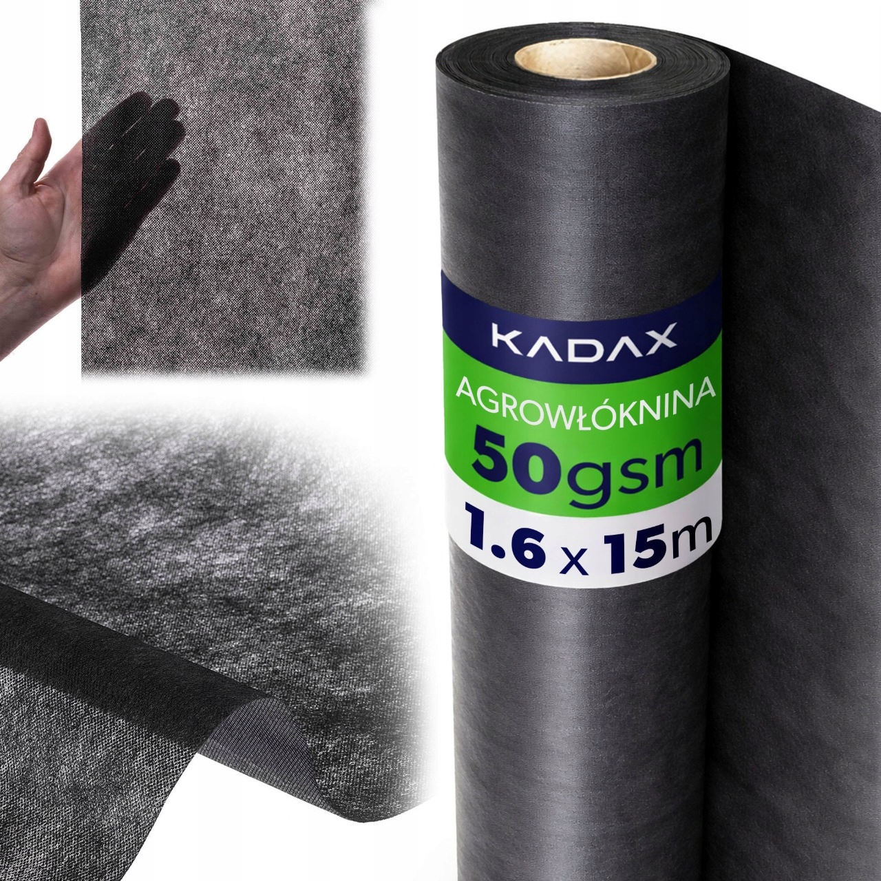 AGROWŁÓKNINA CZARNA 50g 1,6x15m ŚCIÓŁKUJĄCA MATA DO ROŚLIN NA CHWASTY UV