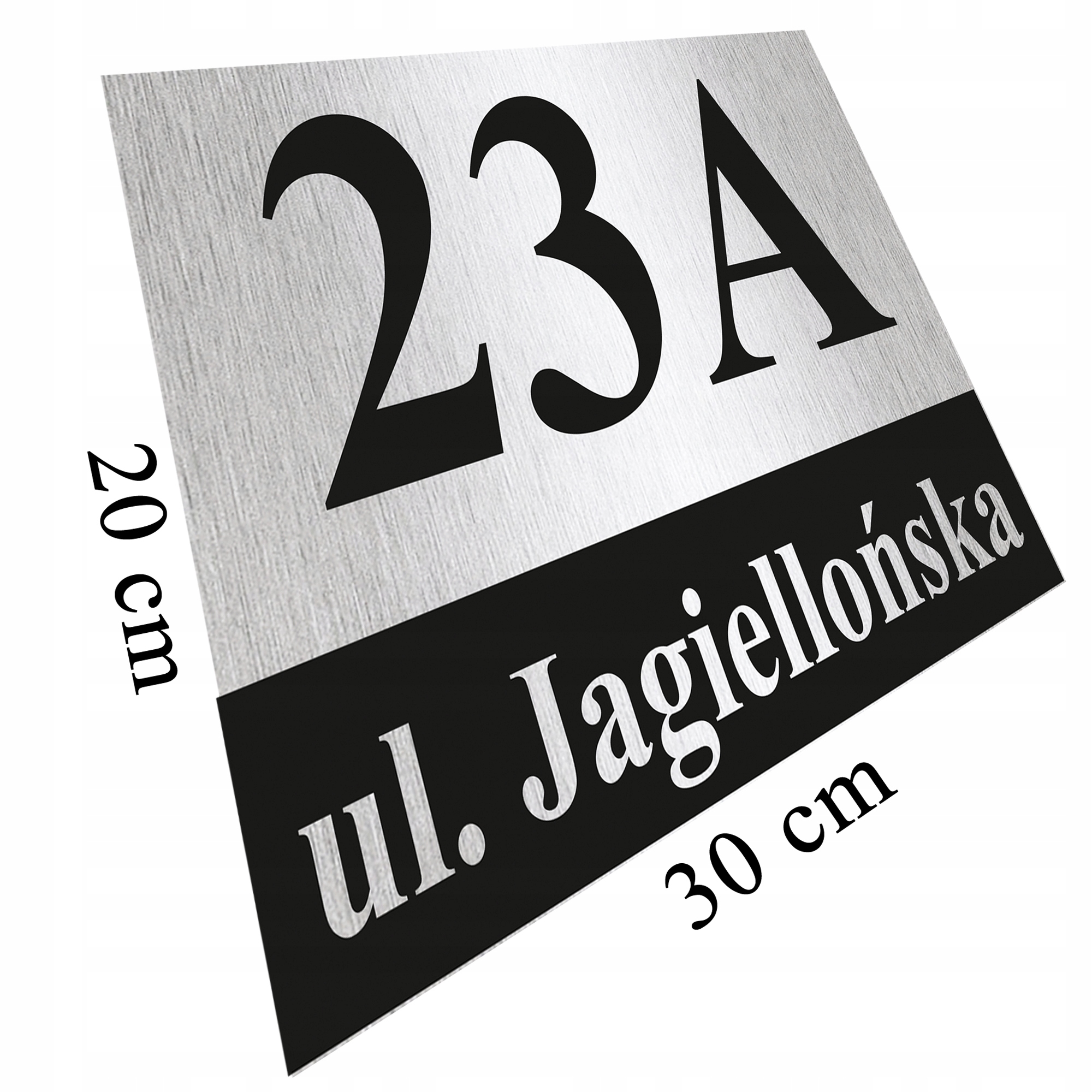 TABLICZKA ADRESOWA NA DOM, PŁOT- NUMER DOMU, ADRES Długość 30 cm