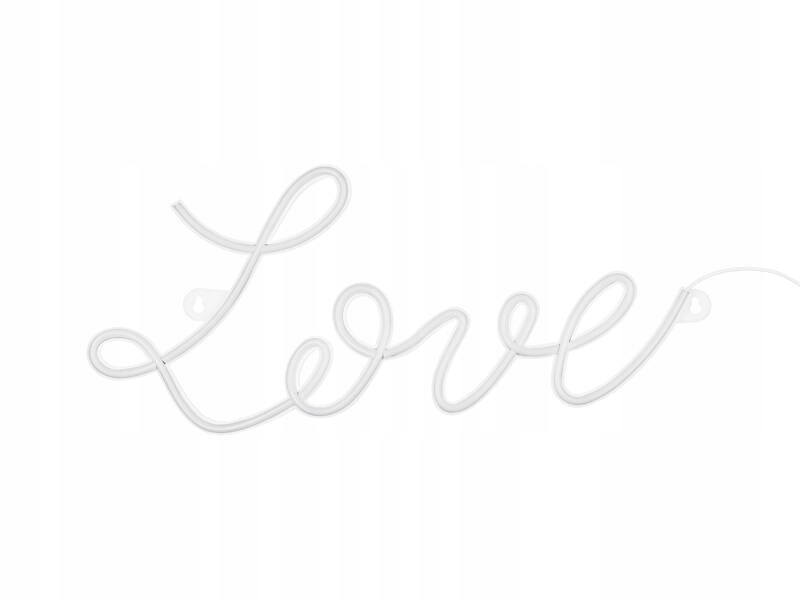 Neon Led Love bílá, Svatební Hostina Svatba nápis led 61 cm