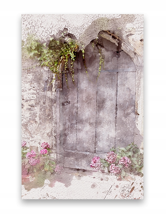 

Plakat Pudrowy shabby chic Brama 21x30