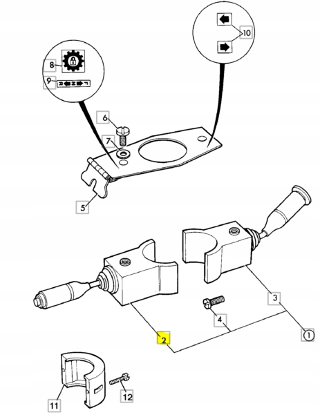 701/21201 - SWITCH, DRIVING, FRONT / REAR JCB 3CX 4CX 5CX VALEO