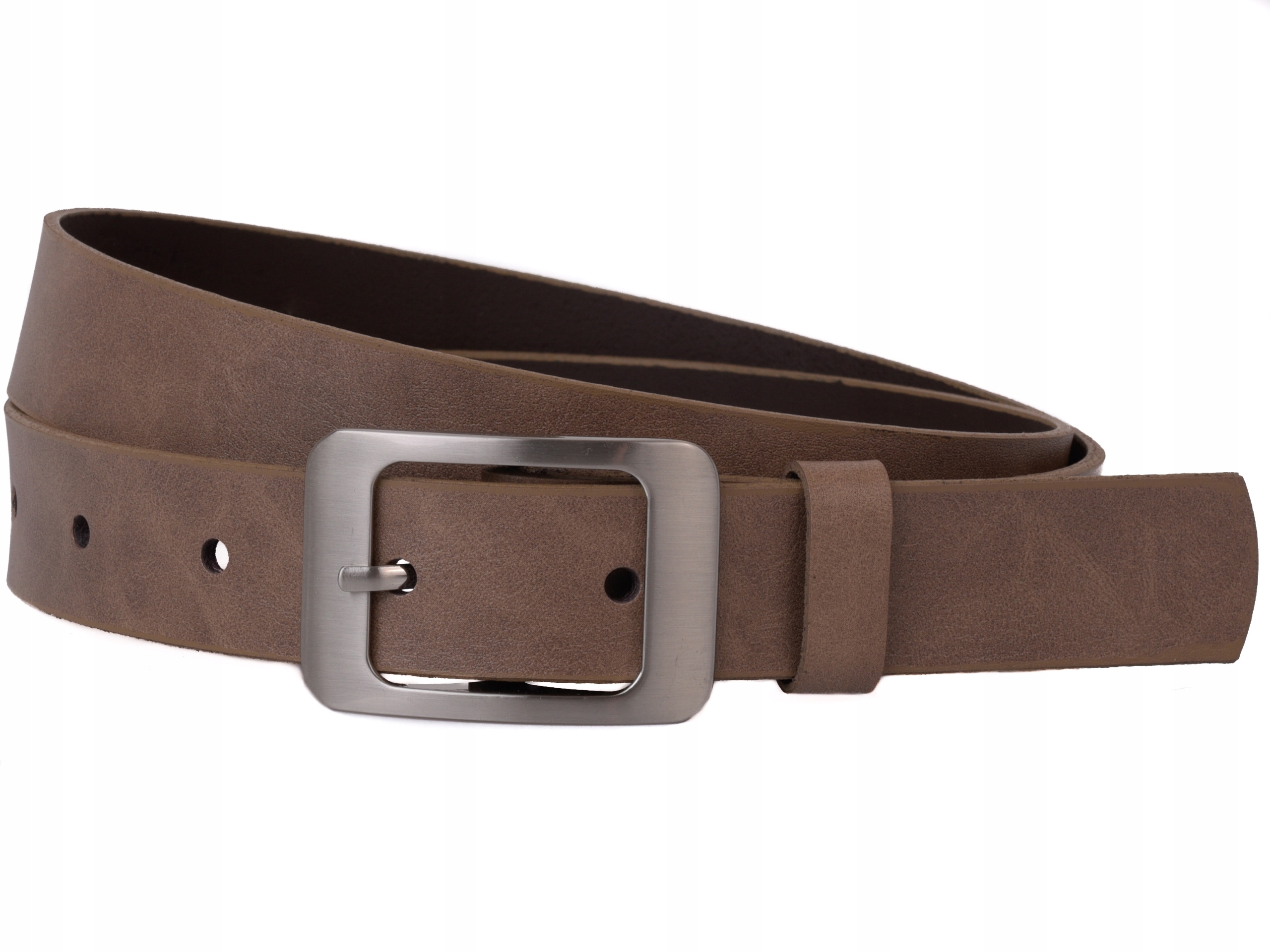 

Skórzany Pasek damski 3cm Beżowy