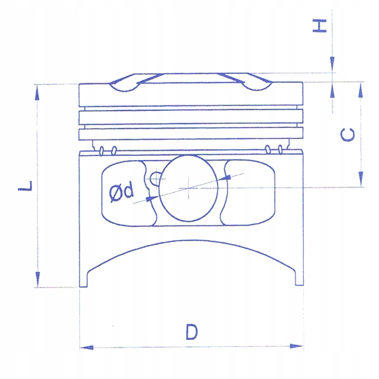 TŁOK KOMPLETNY POWER FORCE CF MOTO 250 (72,50) SDCFM250/0,5 Numer katalogowy części WZMOTO.PL 18MRL.22.07.2023.9240