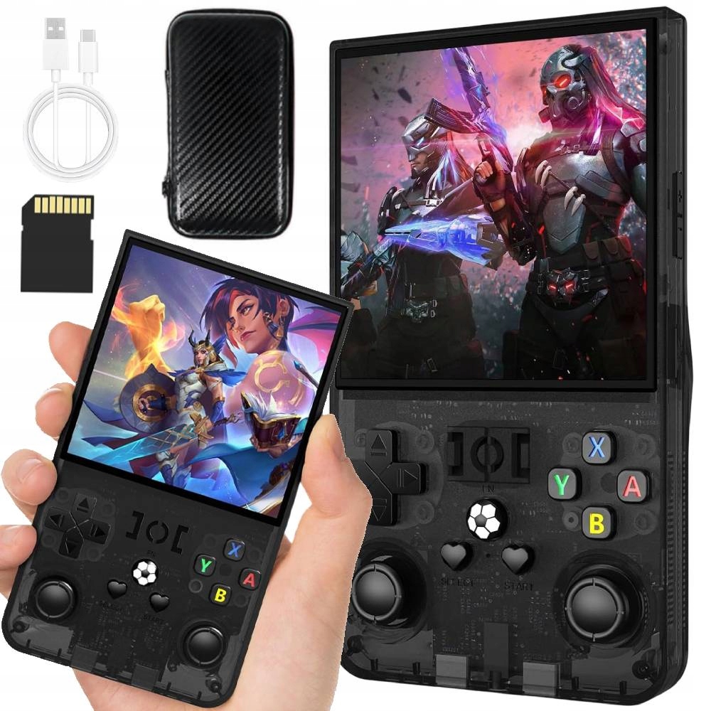 Retro Przenośna Mobilna Konsola R36MAX 64GB Do Gier 3.5" Ips 18000+GIER
