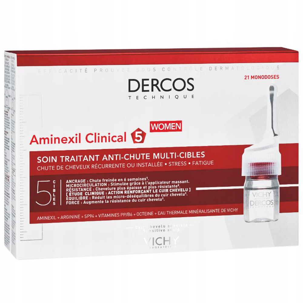 Vichy Dercos Aminexil Clinical 5 kuracja przeciw wypadaniu włosów kobiet