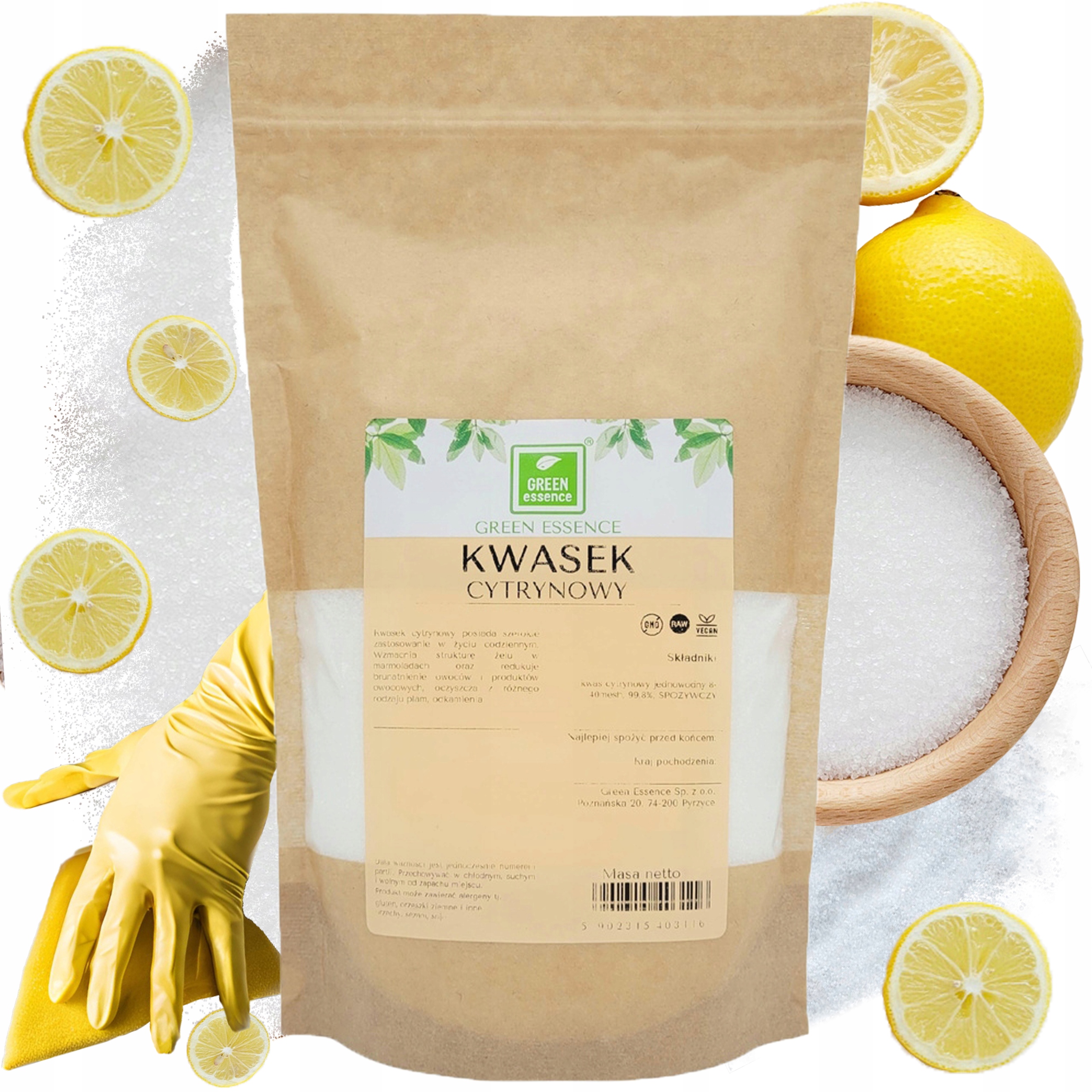 Levně Kyselina Citrónová přírodní kyselina odvápňovač Zero Waste na mytí 1 kg