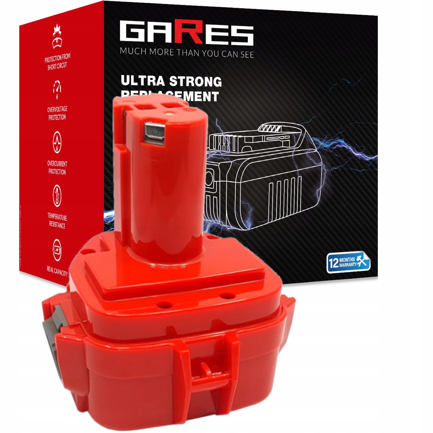 Akumulátor pro Makita 6223D UB120DWB ML122 6227DWE 12V 2Ah