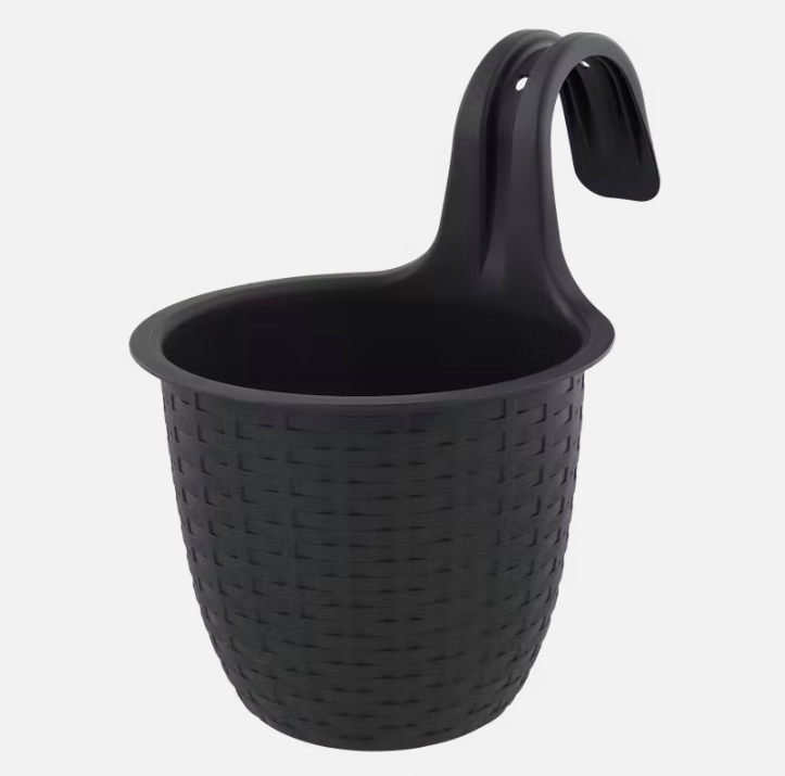 

Osłonka Doniczka Balkonowa Z Hakiem 18 CM Grafit