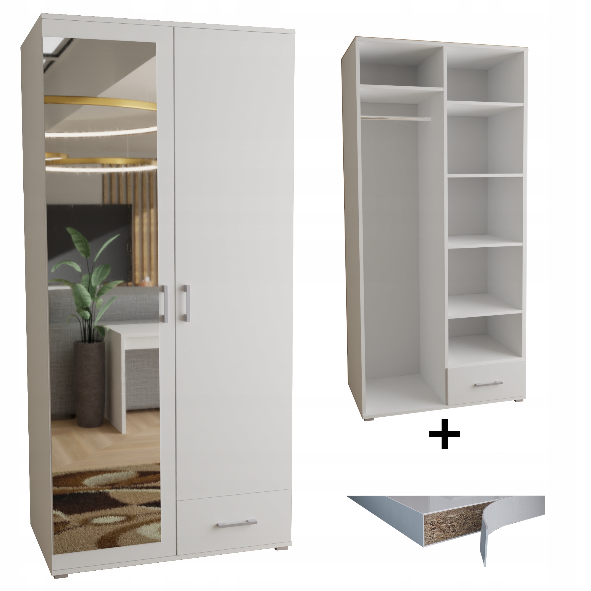 Skříň 80 CM Bílá s prémiovou dýhou