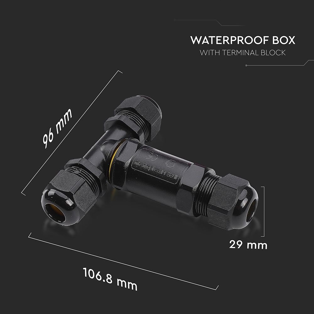 Potrójna hermetyczna mufa kablowa V-TAC czarna Marka V-tac