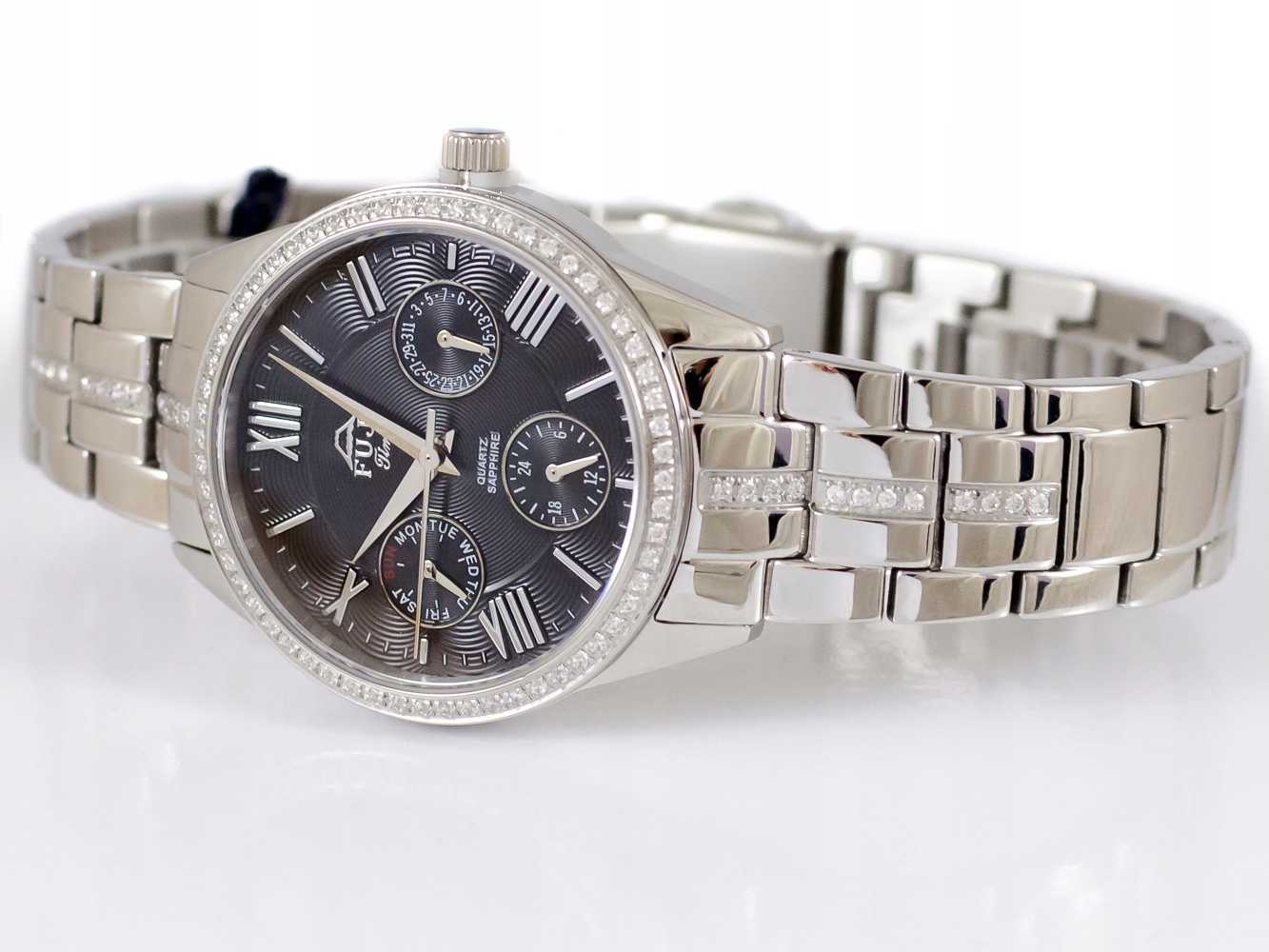 Zegarek Damski FujiTime M7111Q-Silver-Black