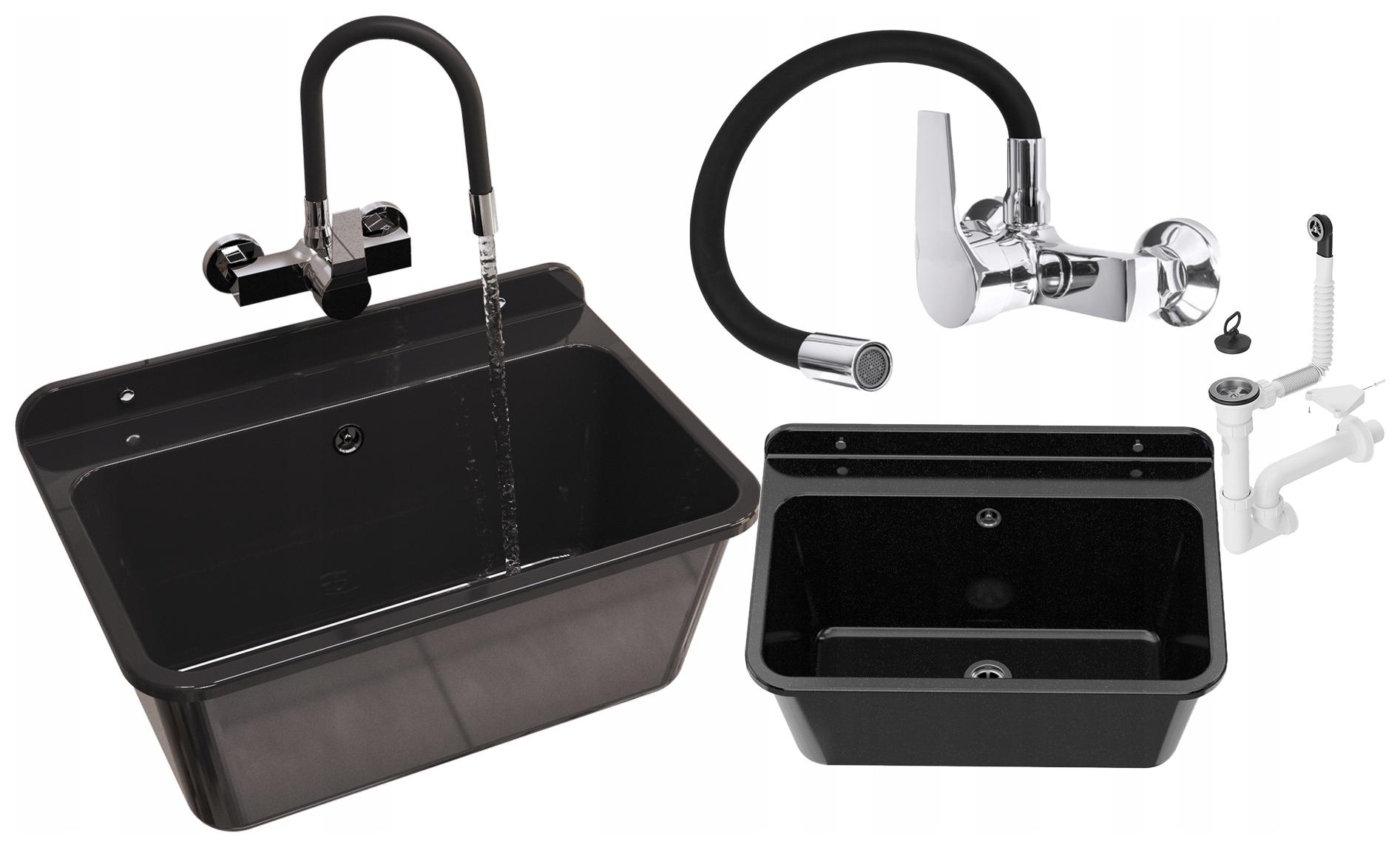 Ekonomický Dřezová Komora Large Baterie Sada černá