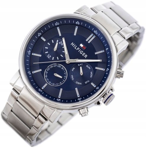 Pánské Hodinky Tommy Hilfiger 1710588 Multidátor Tmavě Modrý Ciferník Box