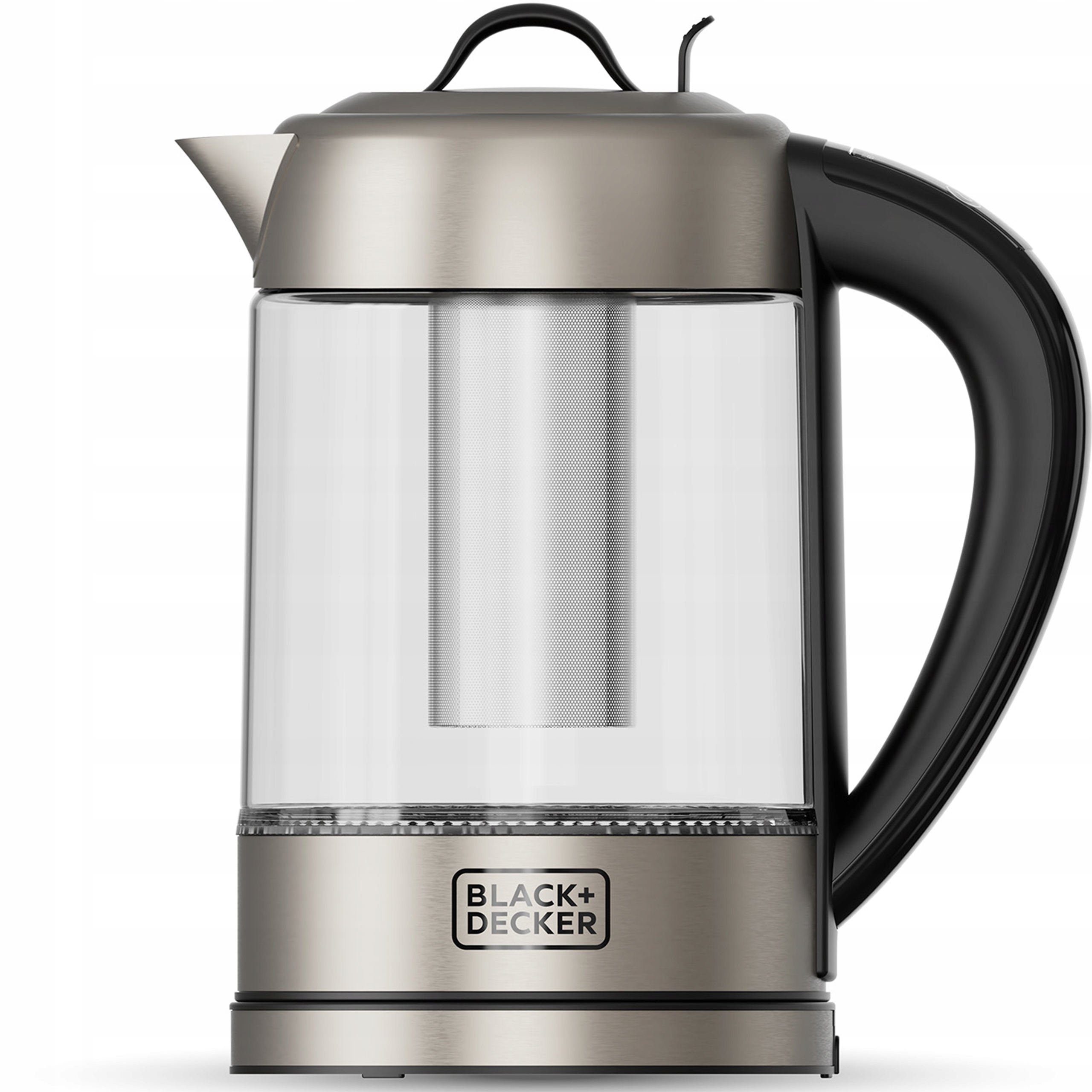 Elektrická Skleněná Konvice 1,7 L, Výkonná, S Led Podsvícením, 2200 W, Z Oceli