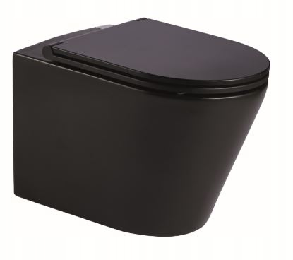CZARNY MAT MISA WC RIMLESS Lavita+ DESKA SLIM