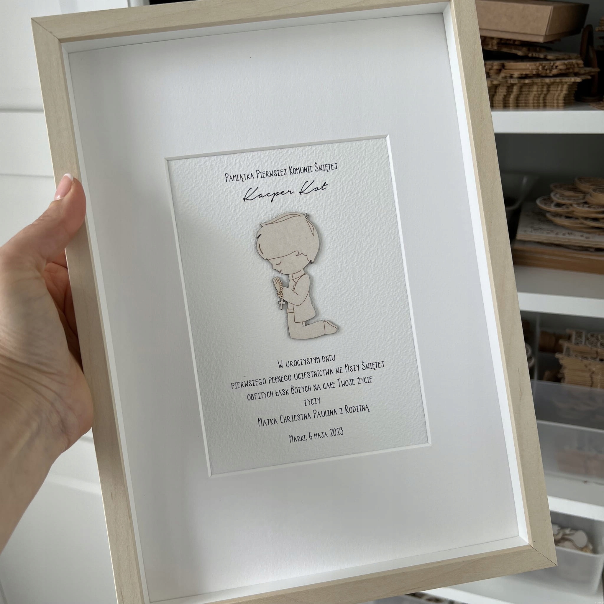 Suvenýr společenství s personalizací obrázek v rámečku rámeček