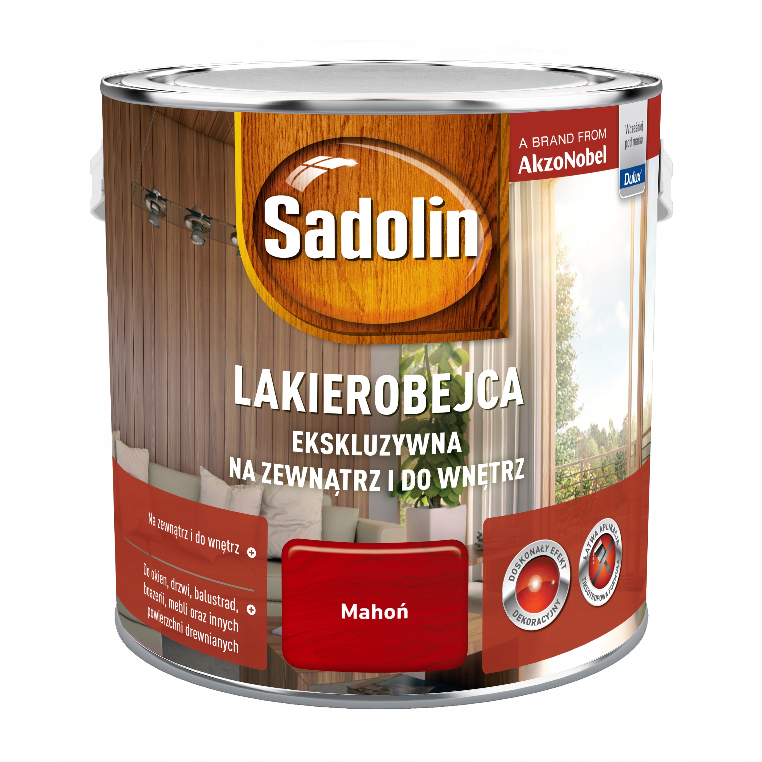 SADOLIN LAKIEROBEJCA EKSKLUZYWNA 2,5L MAHOŃ Marka Sadolin