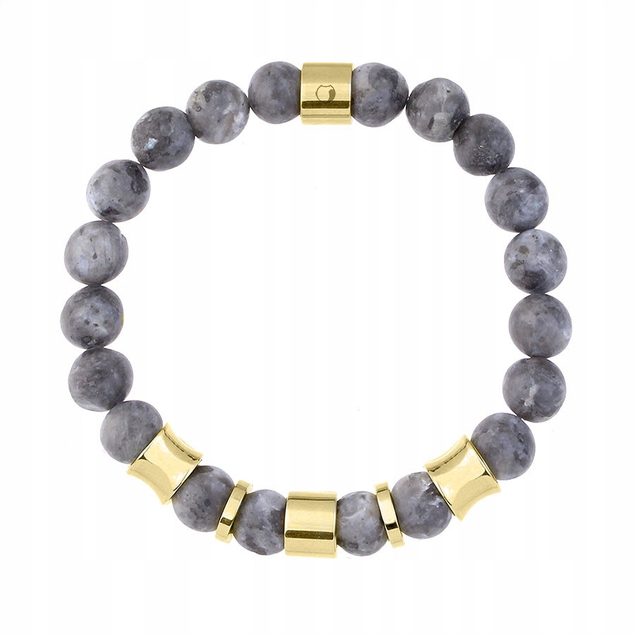 Dámský šedý náramek Manoki larvikit 19 Cm