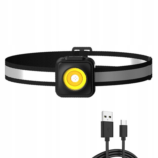 

Latarka Czołowa Led Cob Czołówka Akumulatorowa