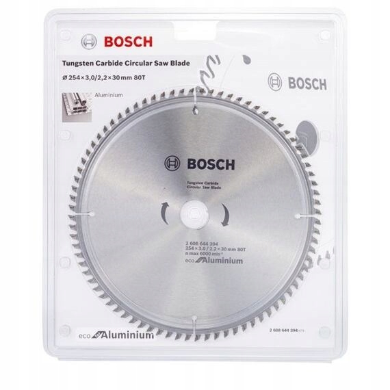 Bosch 2608644394 pilový kotouč Eco Alu 254*3,0/2,2*30mm, 80Z