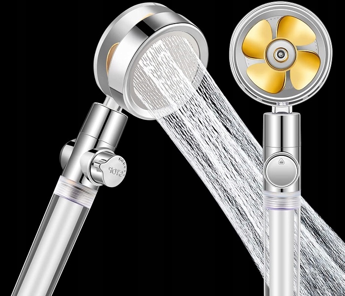 SŁUCHAWKA PRYSZNICOWA Z TURBINĄ WENTYLATOREM 360 Kształt okrągły