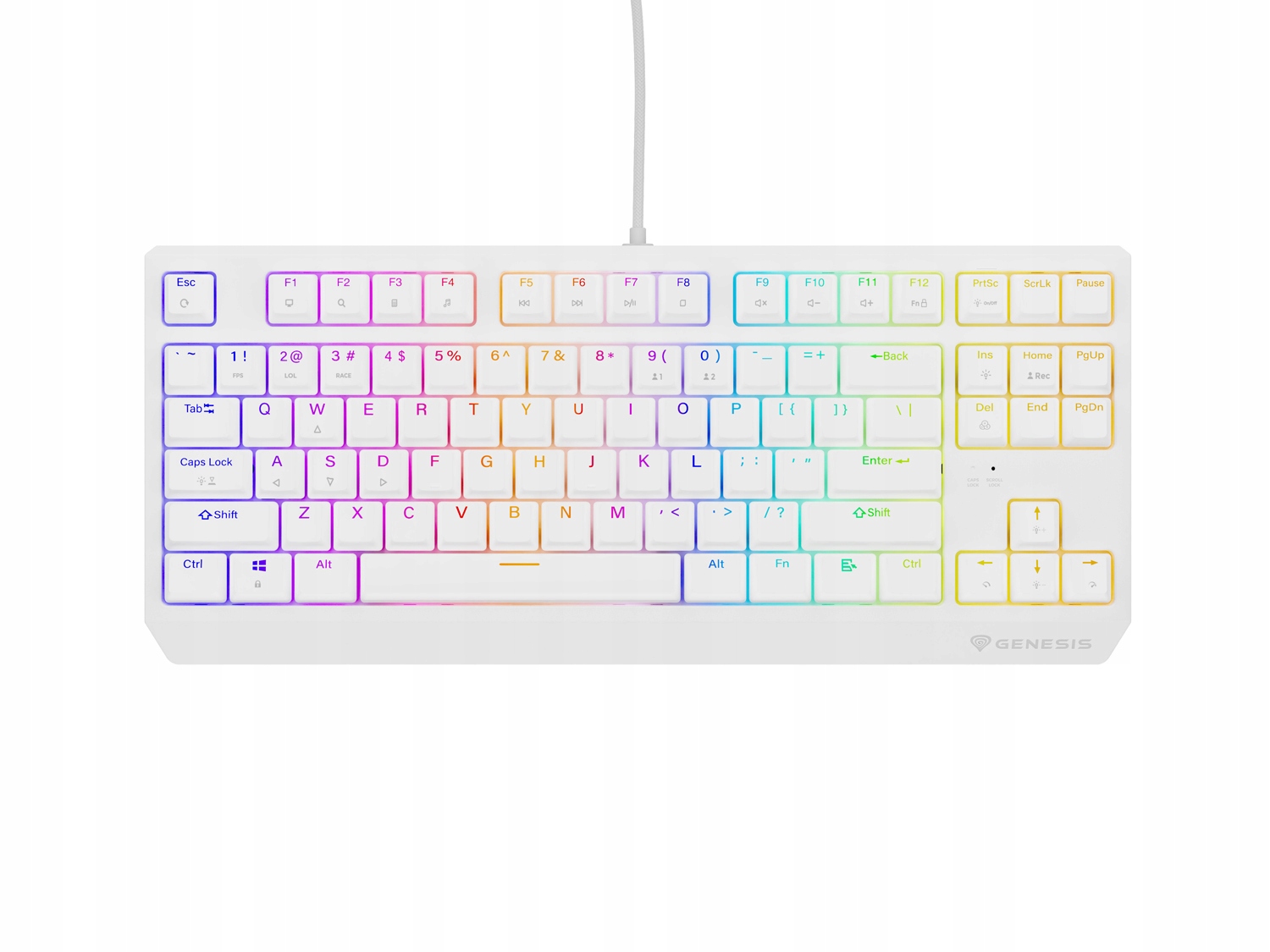 Genesis herná klávesnica Thor 230/ Tkl/ Rgb/ Outemu Red/ Drôtová Usb/ Us…