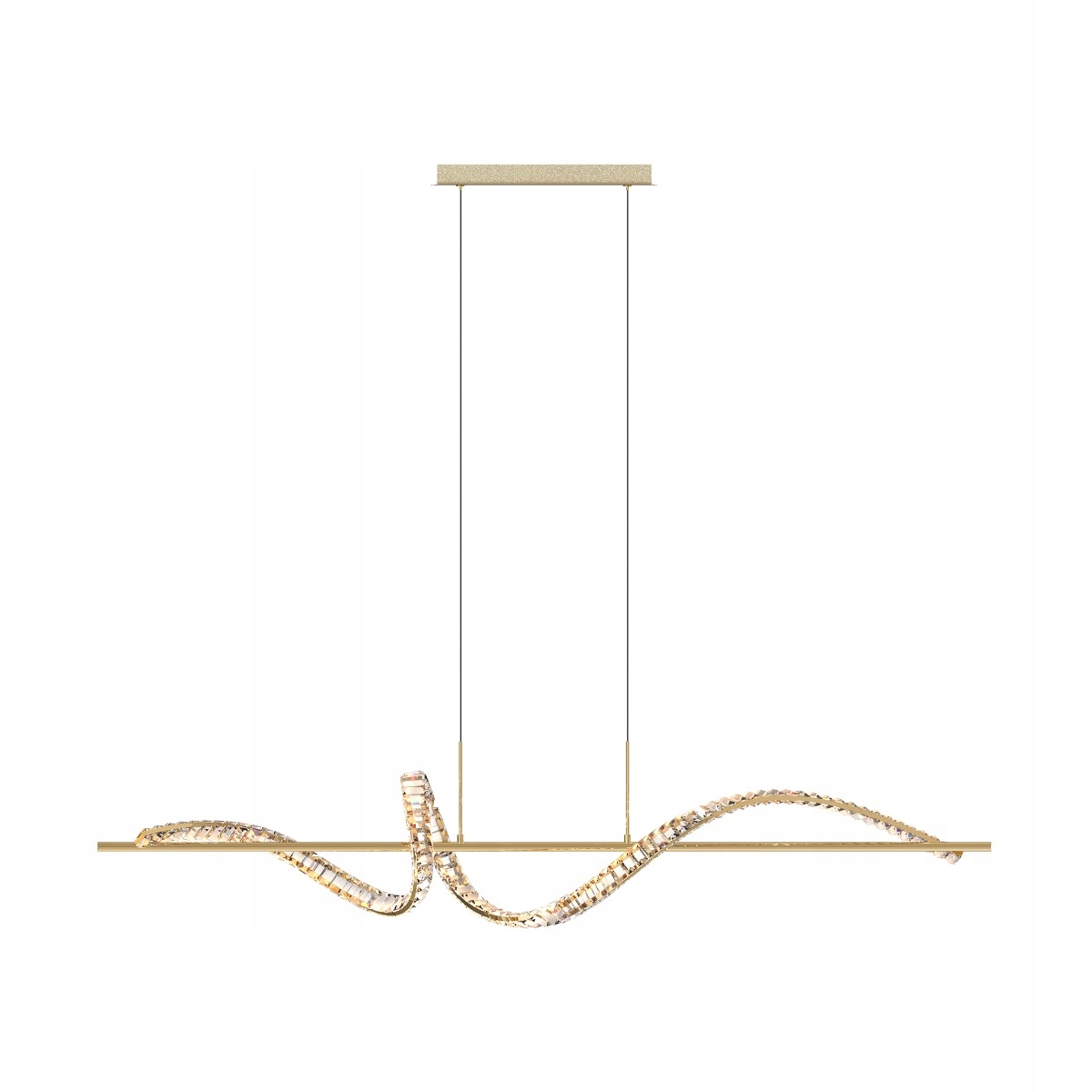 Zlatá Led závesná lampa Athesa Zuma Line 24.5 W kryštál