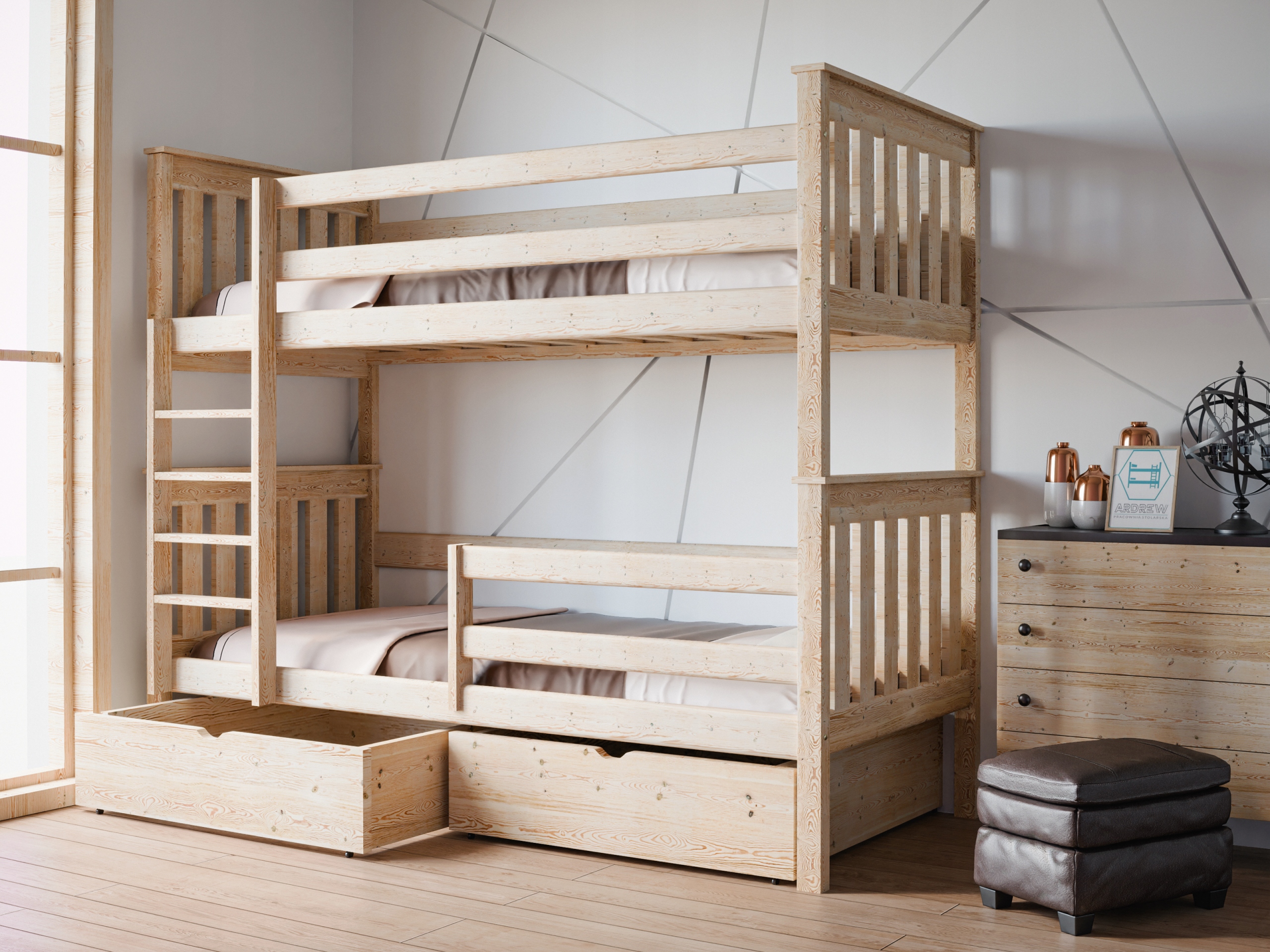 Łóżko piętrowe ULA + Marka Ardrew
