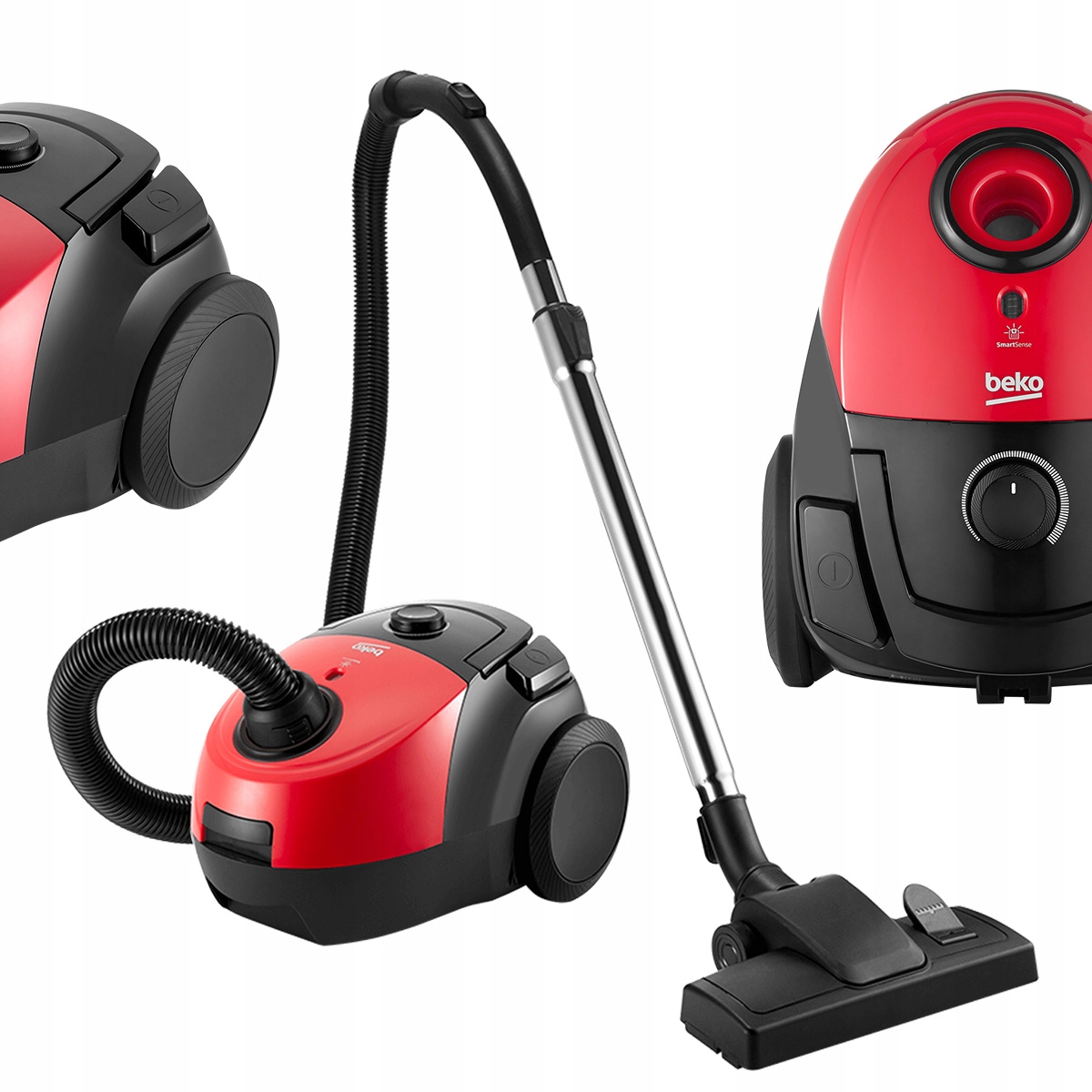 Odkurzacz czerwony workowy Beko VCC 34801AR Hepa