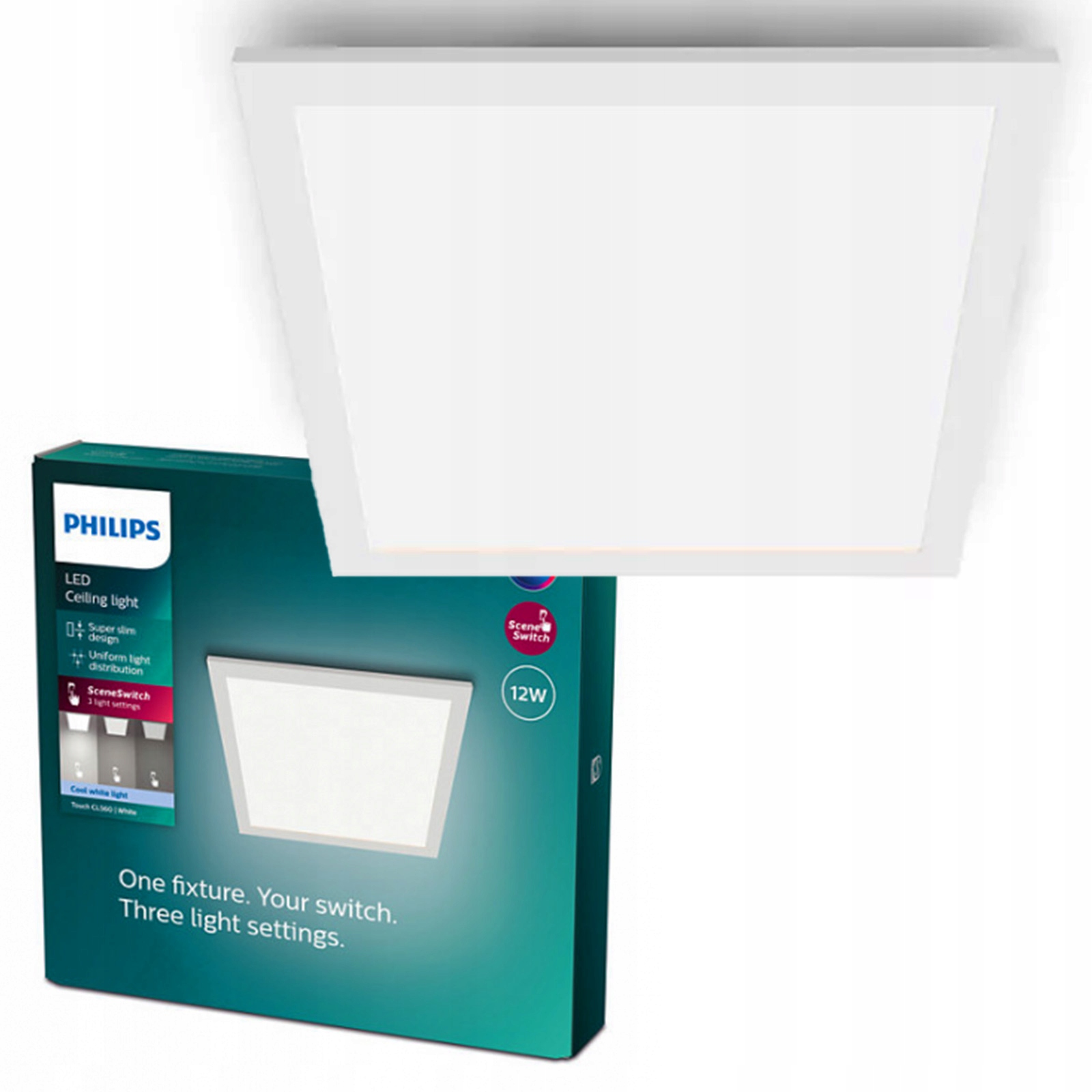 Stropní Svítidlo Led panel Stropní Svítidlo Touch 12W 4000K 30cm Stmívatelné Philips