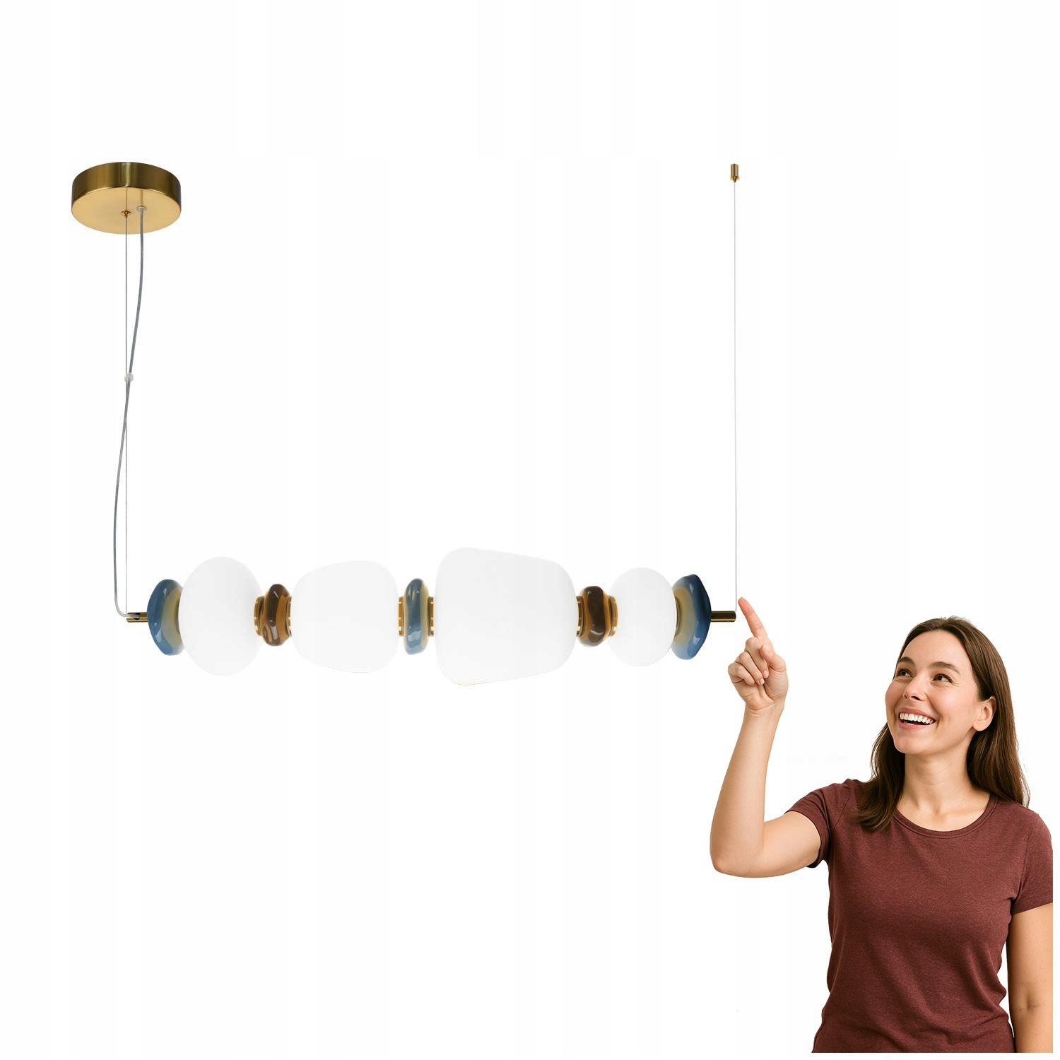 Závesná Led lampa 22W Evans PND-94981-4A-GD Italux