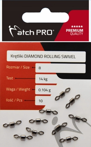 Krętlik Match Pro Diamond Rolling Swivel roz. 14