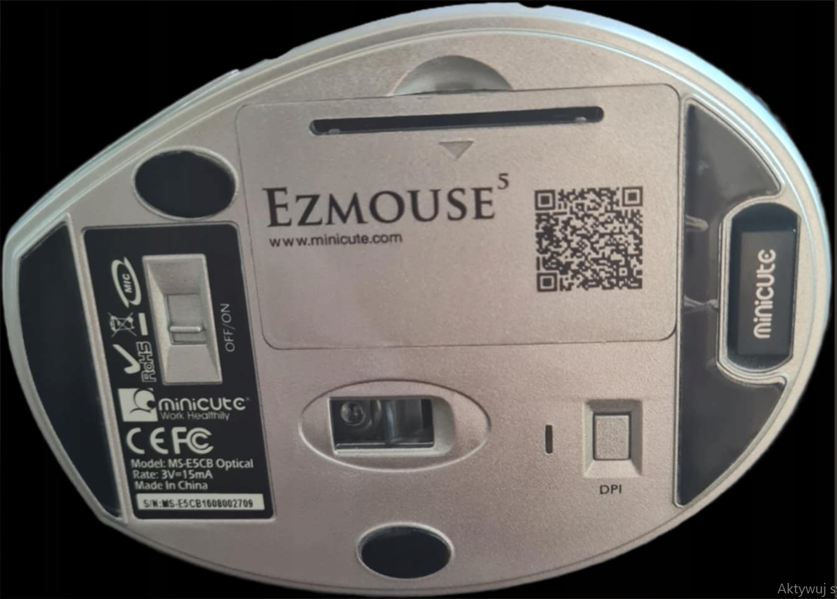 Minicute EZmouse5 ergonomická vertikální myš s regulací hmotnosti a Dpi