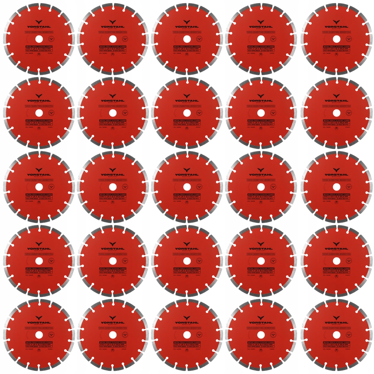 Tarcza diamentowa segmentowa > 25szt < 115x1,2x10x22,2mm Vorstahl