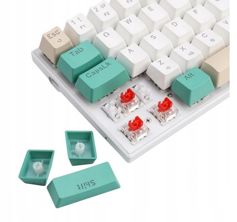 Klawiatura mechaniczna Vexx GK-084 podświetlenie Rgb Biała