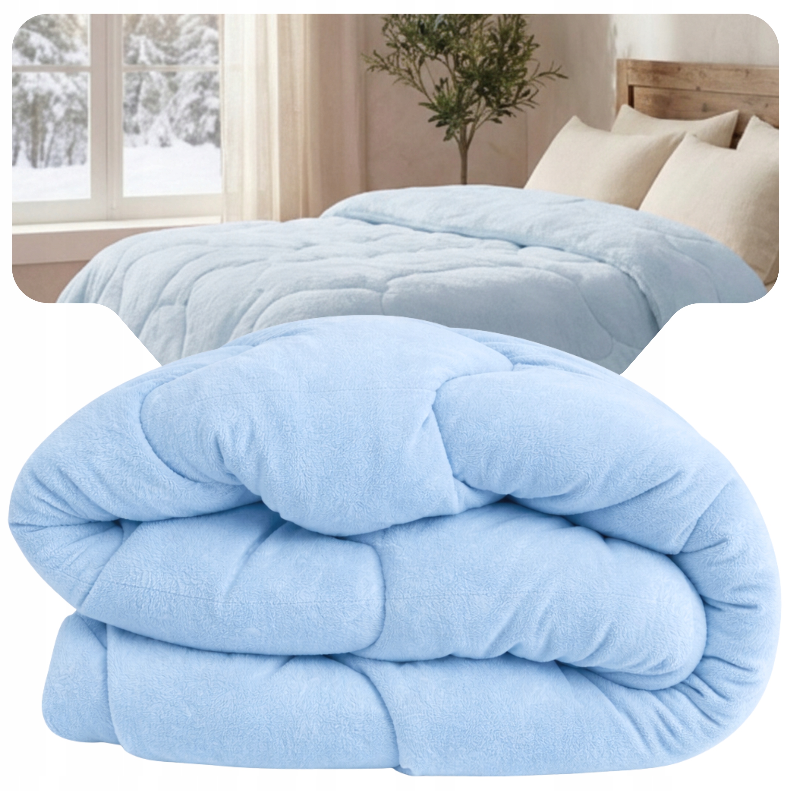Zimní Přikrývka Fleecová 150x200 cm Modrá Antialergická Pevná Polská