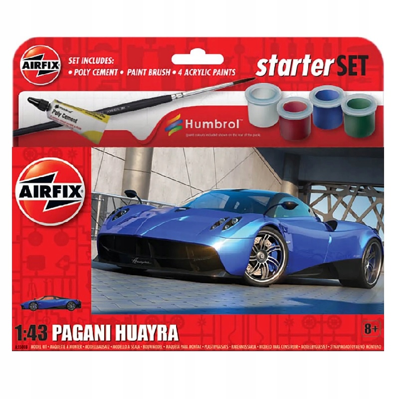Pagani Huayra slepovací model s barvami Airfix nejlepší dárek