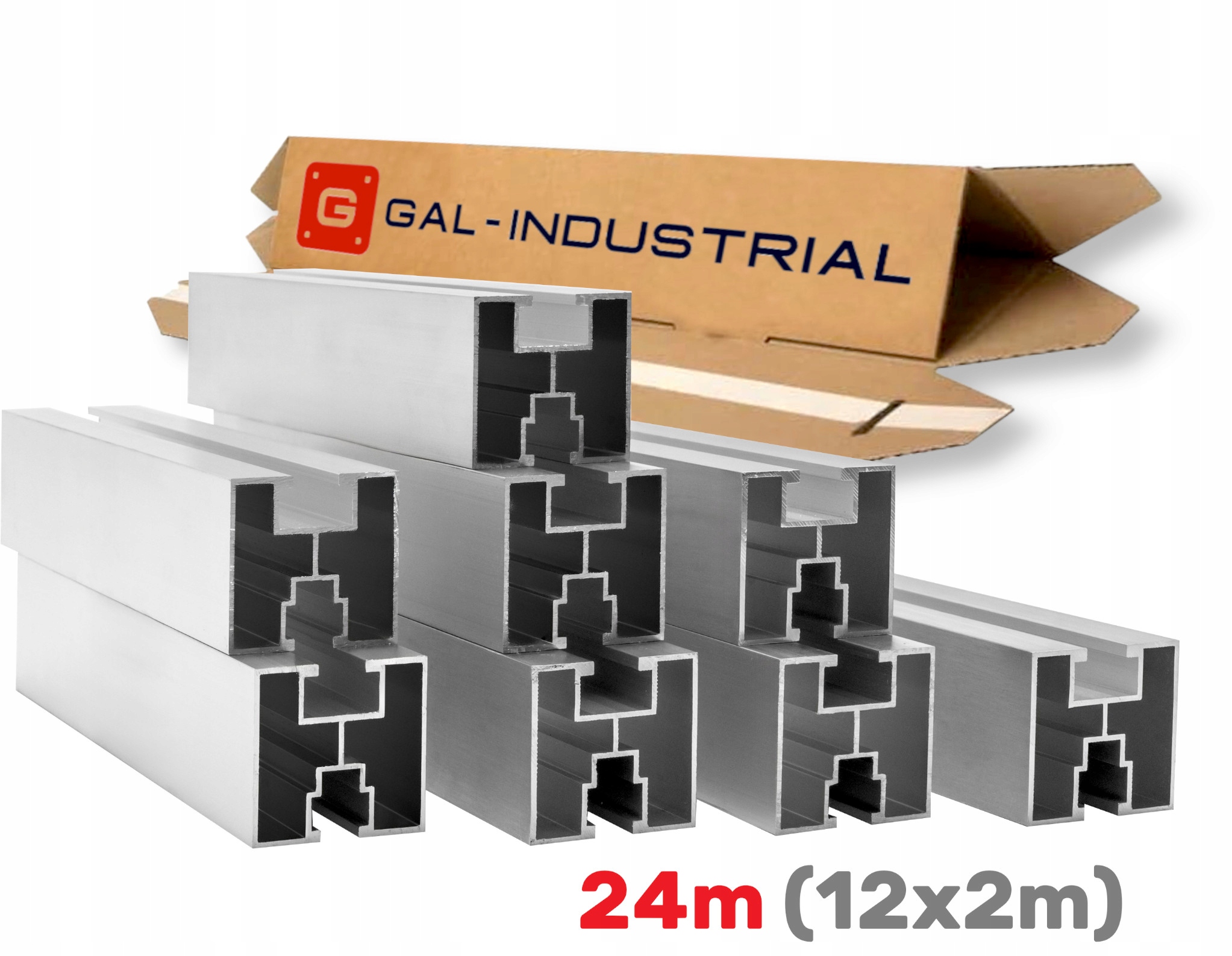 Aluminiový Profil 40x40 Pro Montáž Fotovoltaiky Sada 24M (12X2M) Typ S