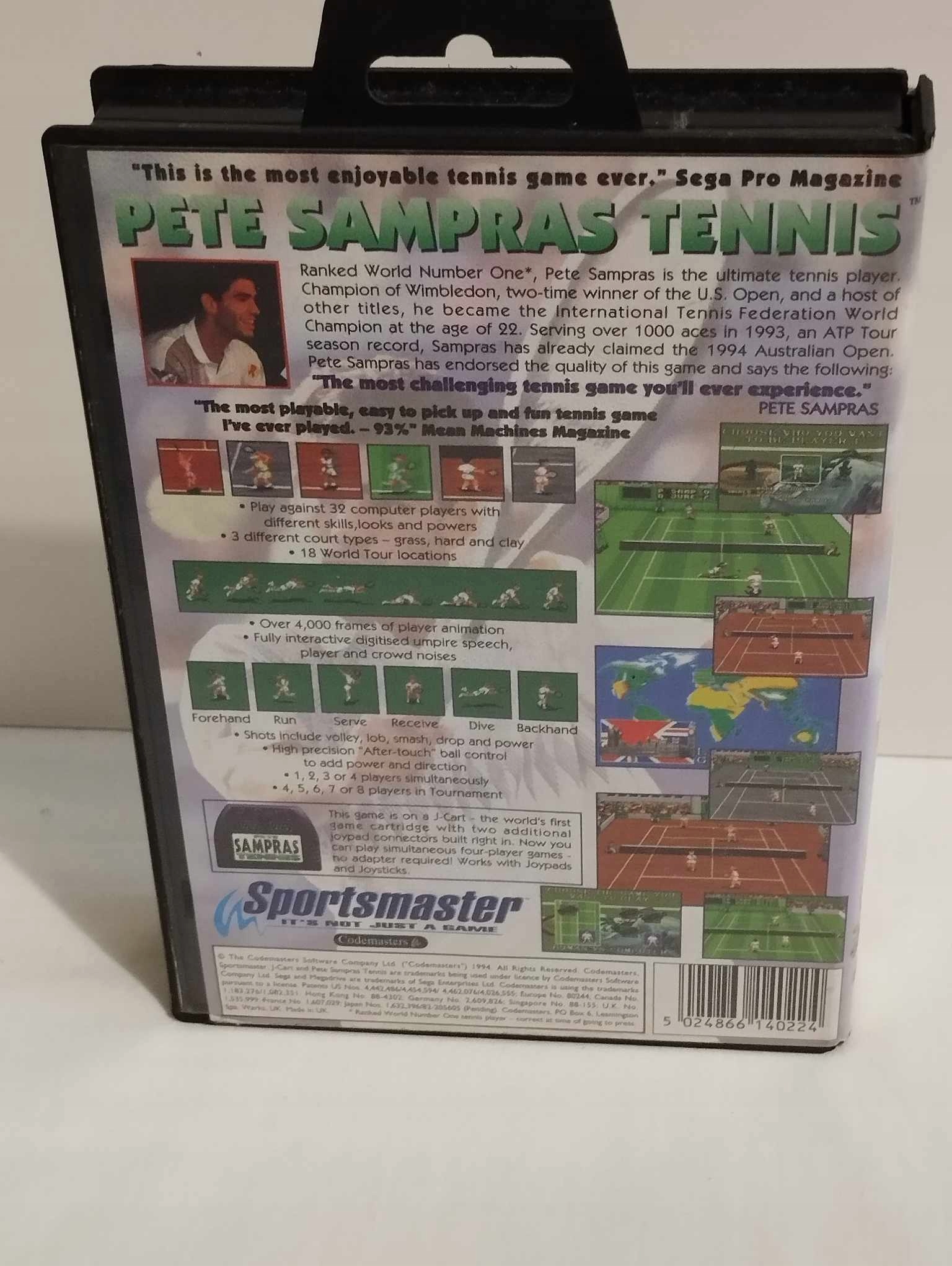 Pete Sampras Tennis Sega Mega Drive EAN (GTIN) 5024866140644
